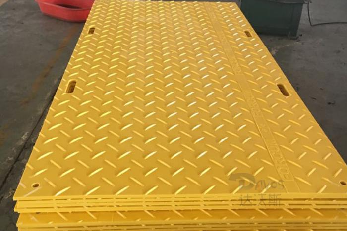 黄色13mm厚聚乙烯hdpe铺路垫板厂家